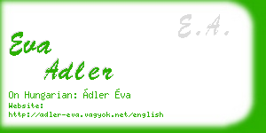 eva adler business card